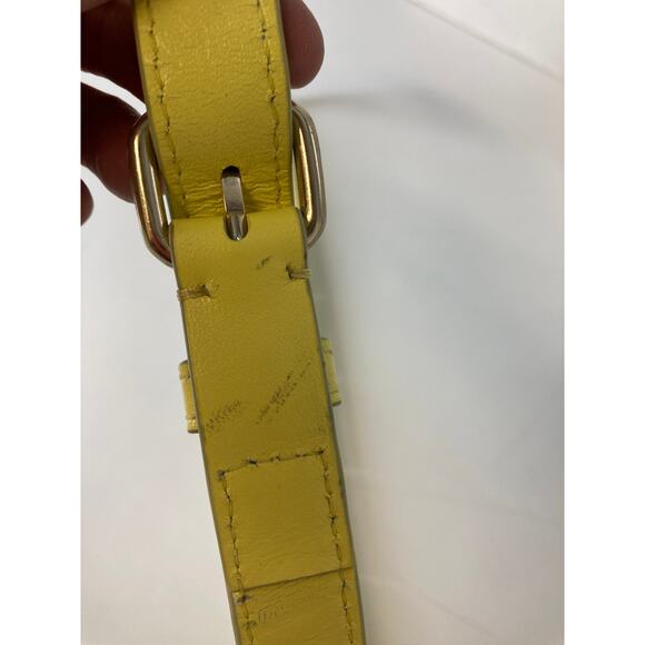 VINCE CAMUTO NWT SMALL YELLOW LEATHER CROSSBODY BAG (ASIS) - Picture 14 of 16